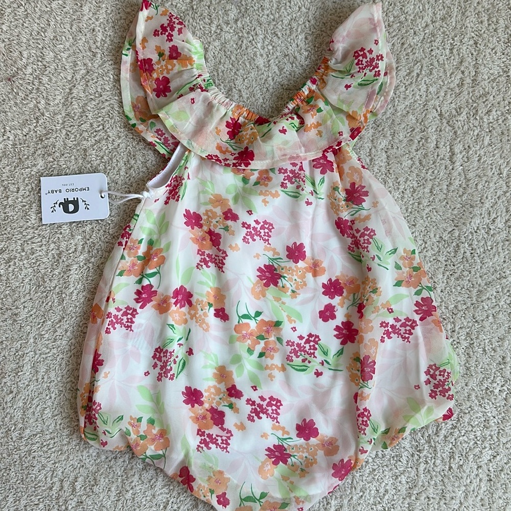 Floral Ruffle Kids Bodysuit - Picture 3 of 3